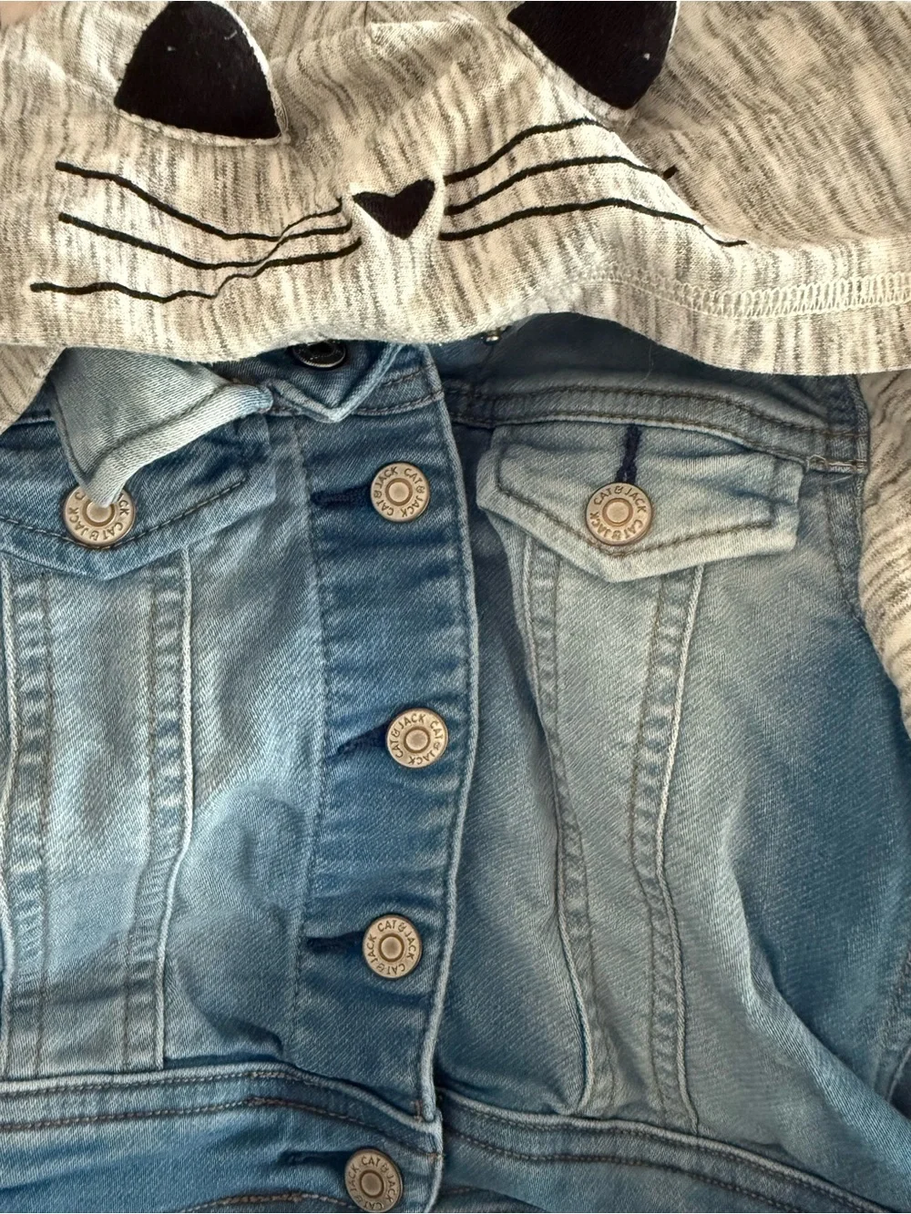 Cat & Jack Cat hooded denim jacket